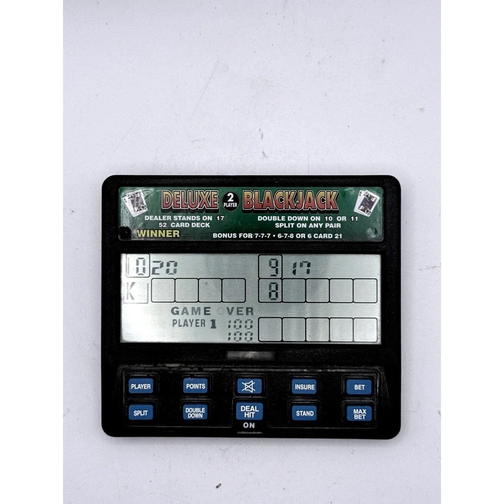RadioShack‎ Deluxe 2 Player Blackjack Handheld Game 60-2654 Vintage Black